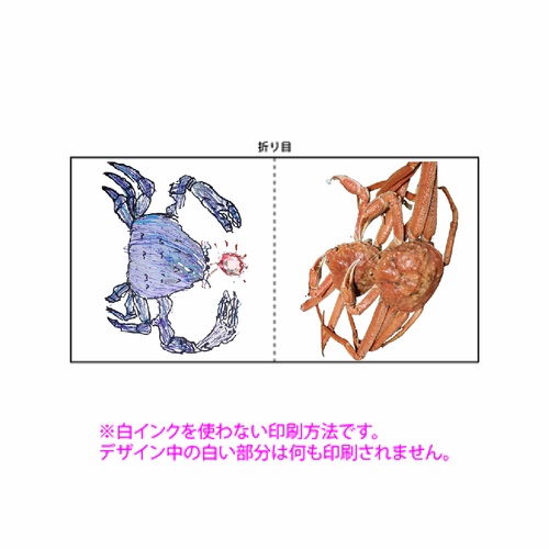 カニのイラストvs写真！？オリジナル全面印刷 角型クッション