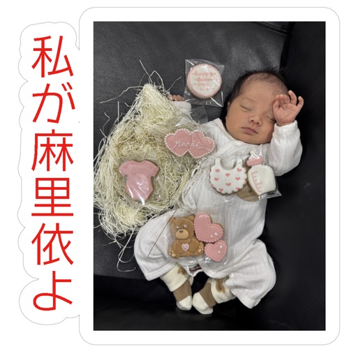 クッキーに囲まれた赤ちゃん！オリジナル赤ちゃんダイカットクッション