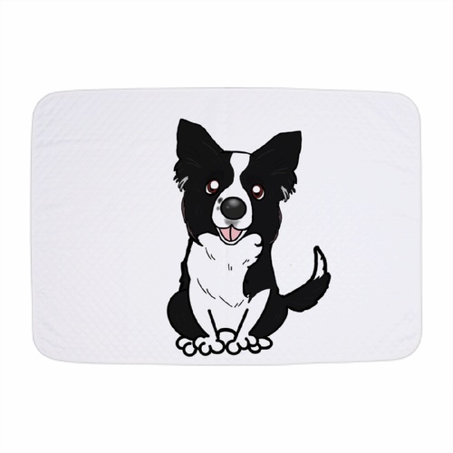 ボーダーコリー愛らしいイラスト！オリジナル冷感ブランケット