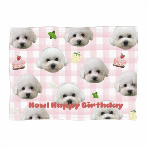 愛犬バースデー記念に！オリジナルブランケット（M）