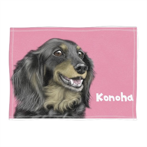 ワンちゃんの成長記録として！オリジナルベロアタッチブランケット