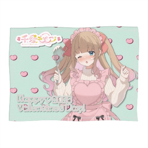 バーチャルYouTuberのバレンタイン限定オリジナルベロアタッチブランケット