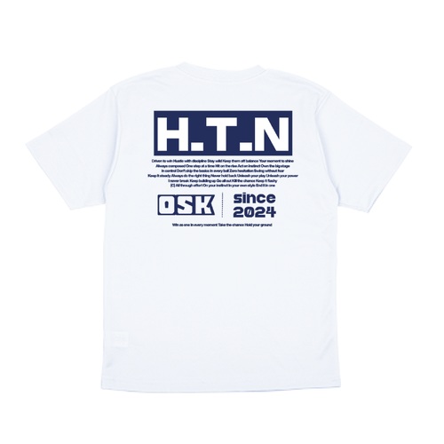 力強いスローガンをシンプルに1色で印刷したオリジナルＴシャツ