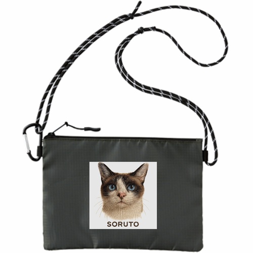 本物のような愛猫のオリジナルリップミニサコッシュ