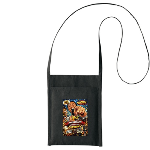 バー1周年記念オリジナル5oz 厚手コットンミニサコッシュ