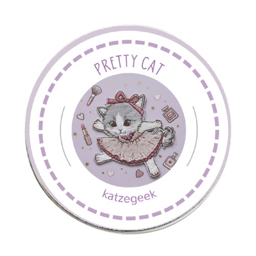 愛らしい刺繍風猫とコスメがかわいいオリジナルスクリュー缶