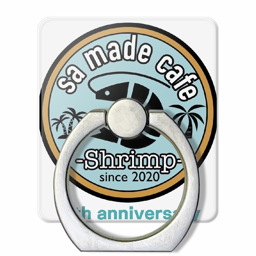 えび料理キッチンカーの周年オリジナルスマホリング