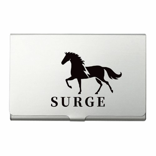 黒の馬シルエットが目を引く、スタイリッシュなカードケース