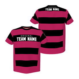 チーム　総柄Tシャツ　黒とピンク