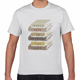 世界図書・著作権デー４／23のTシャツをオリジナルでプリント 今日は何の日のテンプレート