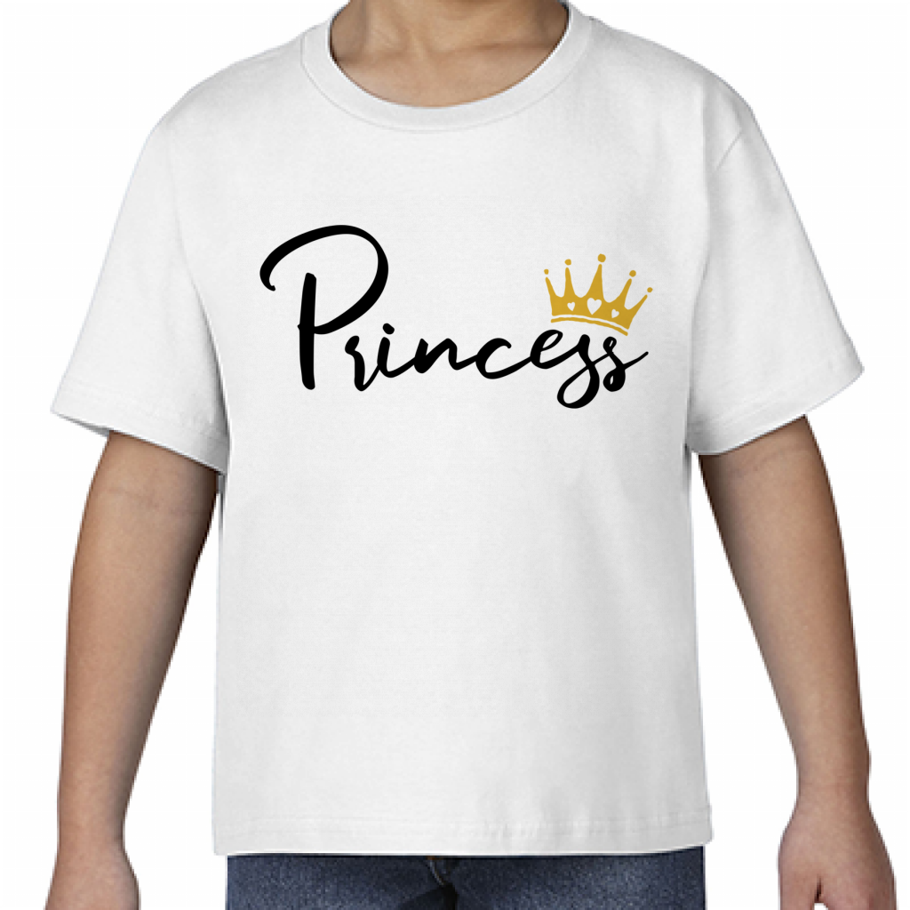 Gildan ジャパンフィットtシャツ キッズ 女の子にかわいい王冠の親子おそろいtシャツをオリジナルでプリント 親子tシャツのテンプレート作例詳細 オリジナルプリント