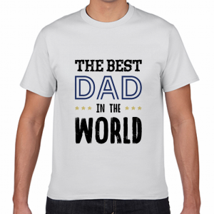  タイポグラフィ 「世界で一番のパパ」Tシャツ 親子Tシャツ