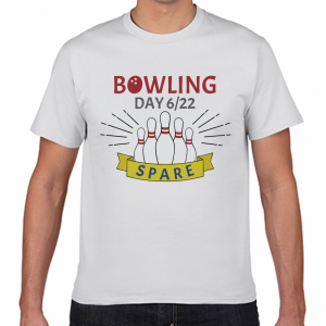 ボウリングの日6／22 Tシャツ 今日は何の日のテンプレート