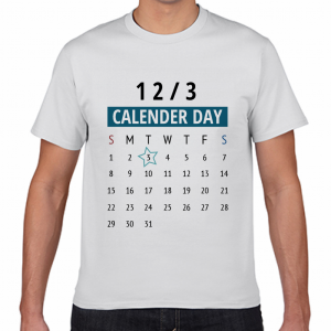 カレンダーの日 12／3 Tシャツ 今日は何の日