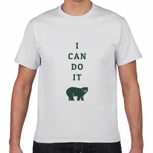 かわいい クマ メッセージ シルクスクリーン Tシャツ チームウェア