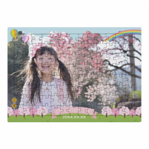 桜並木 写真 A4ジグソーパズル オリジナル プリント 入学祝い